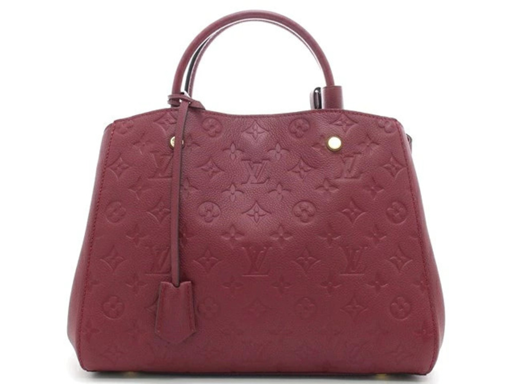 LOUIS VUITTON Montaigne 2way Shoulder Bag Monogram Empreinte Aurore Purple